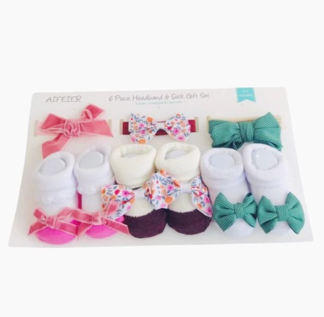 6pcs Head Band & Socks Set 