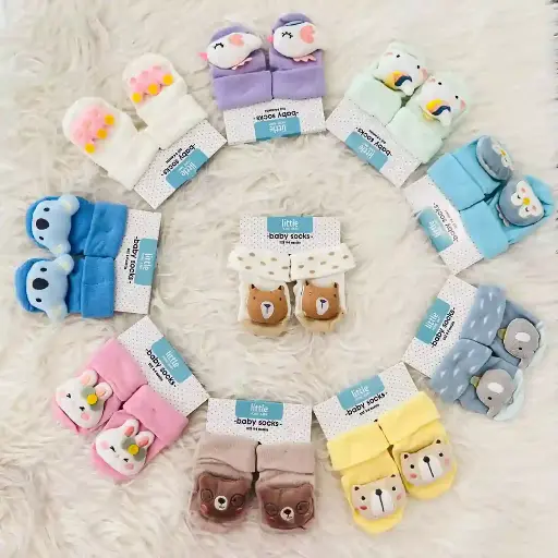 [DH2402THLWEI01012] Baby Anti Slip Socks 0-6