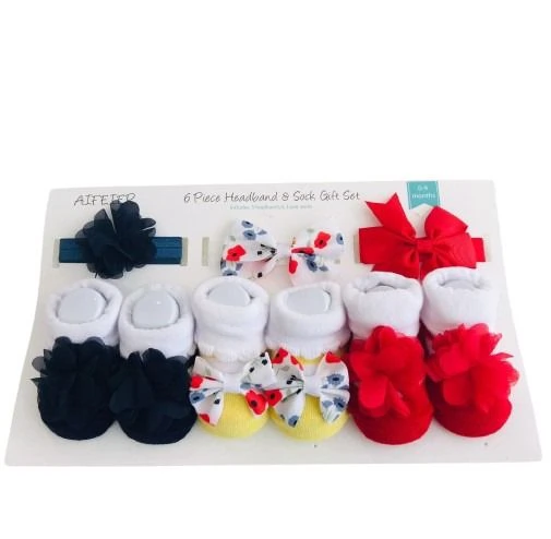 [DH2410CMT01001] 6pcs Head Band & Socks Set 